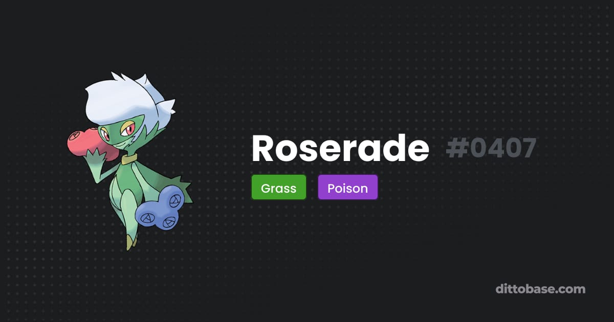 Pokemon Phoenix Rising Roserade Roserade | Dittobase