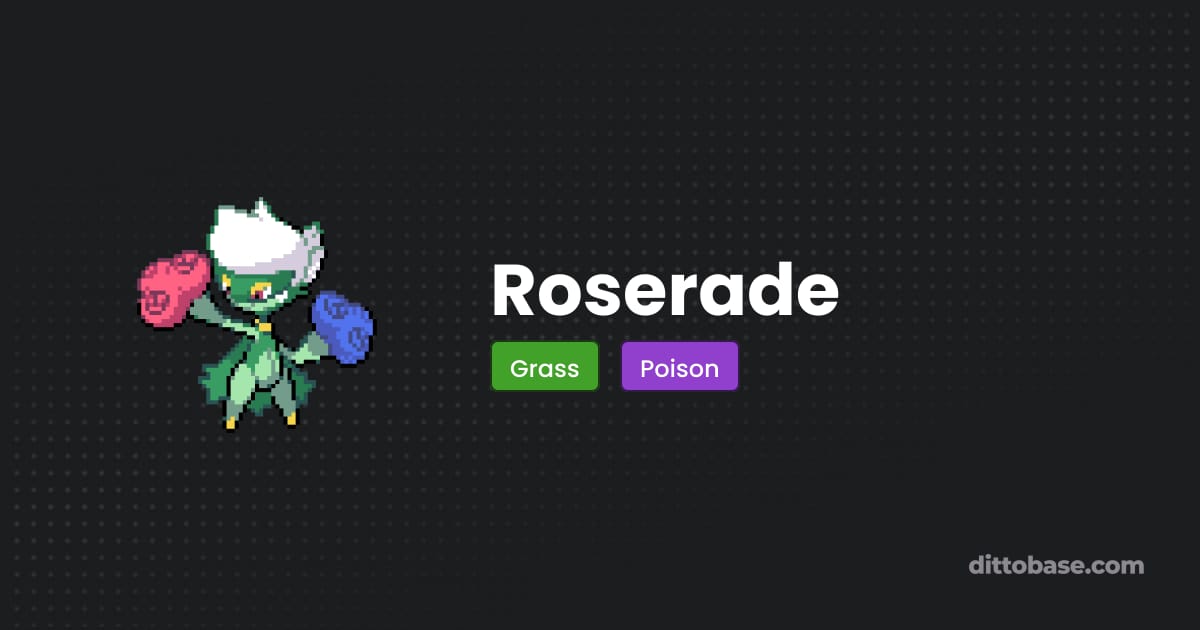 Roserade Rarity Roserade - Pokémon Black and White Pokédex | Dittobase
