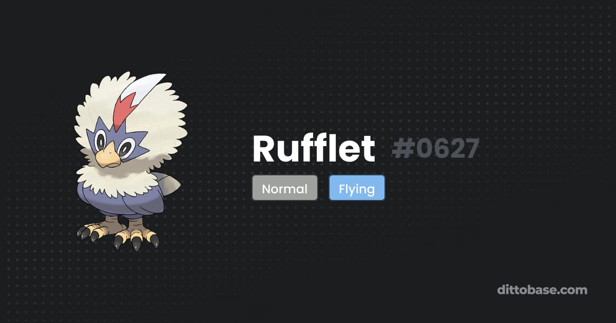 Pokemon Ruffuf Rufflet | Dittobase Pokédex