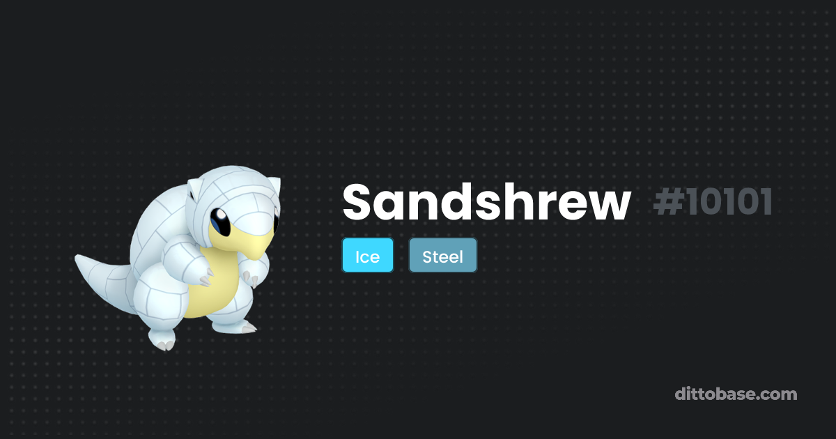 Sandshrew | Dittobase Pokédex
