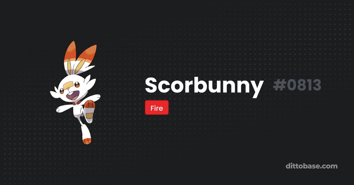 Scorbunny Type Scorbunny | Dittobase Pokédex