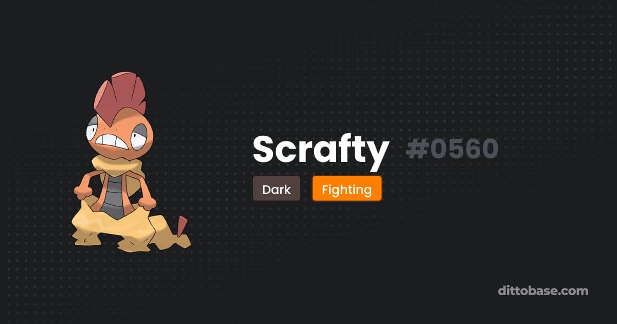 Scarfty Rocker Scrafty | Dittobase Pokédex