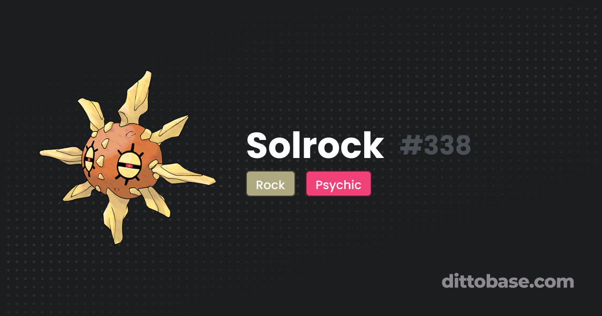 Solrock Dittobase Pokédex