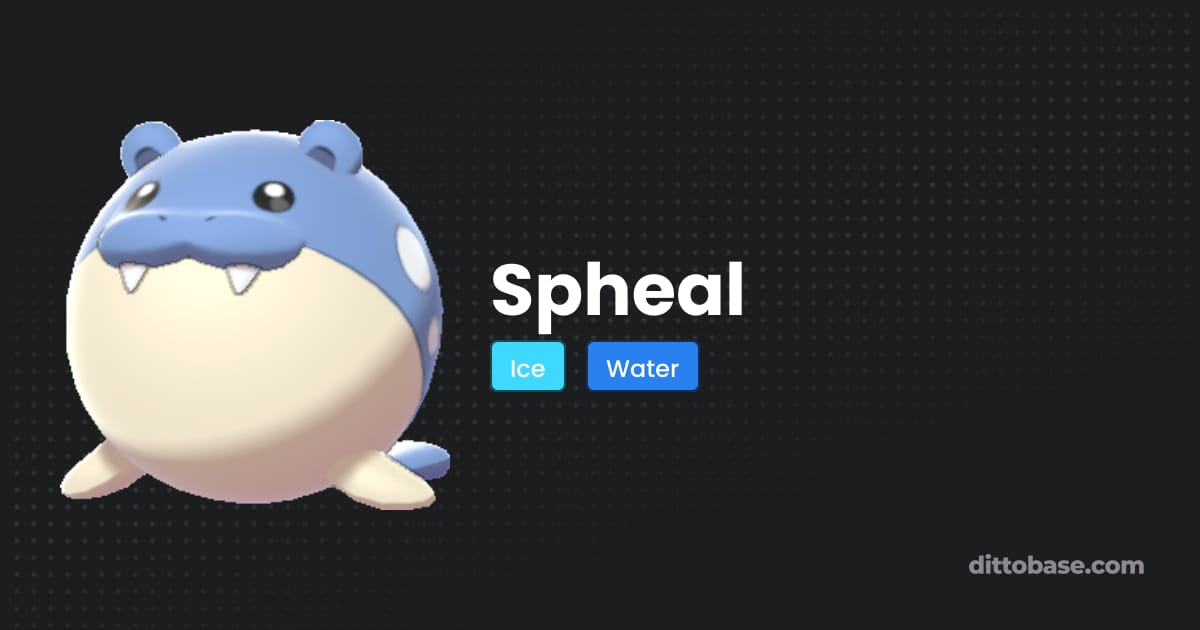 Ditto Water Types Spheal - Pokémon Sword and Shield Pokédex | Dittobase