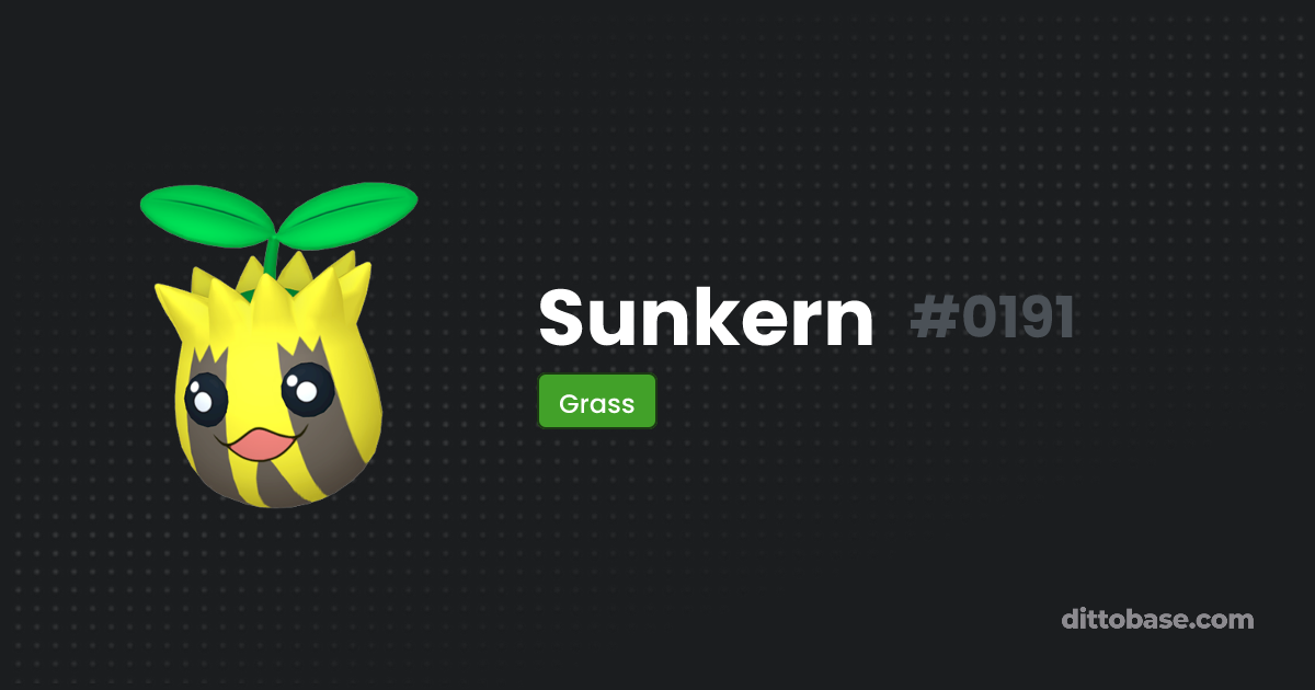 Sunkern Dittobase Pok dex sunkern-dittobase-pok-dex