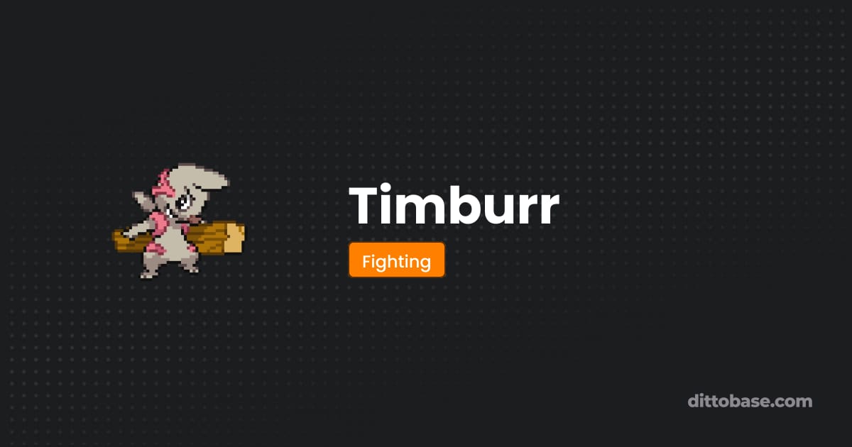 Timbourr Timburr - Pokémon Black and White Pokédex | Dittobase