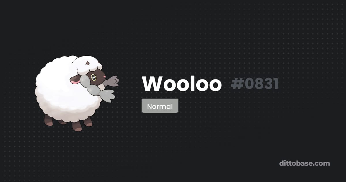 Wooloo Wool Wooloo | Dittobase Pokédex | Dittobase